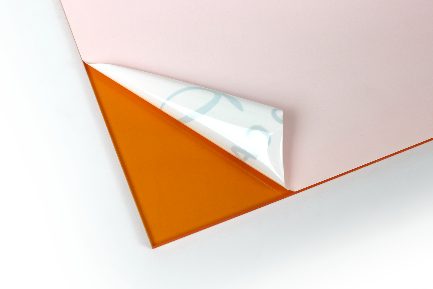 Acrylic transparent orange 3mm sheet, 1 pcs. à 120 x 60 cm