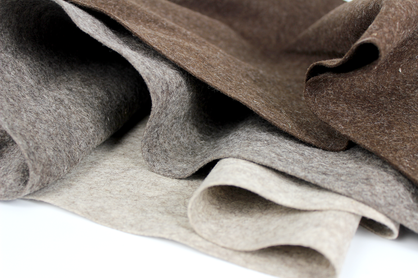 Bundle of Wool Felt 1 mm, 3 pcs. each 100 x 50 cm