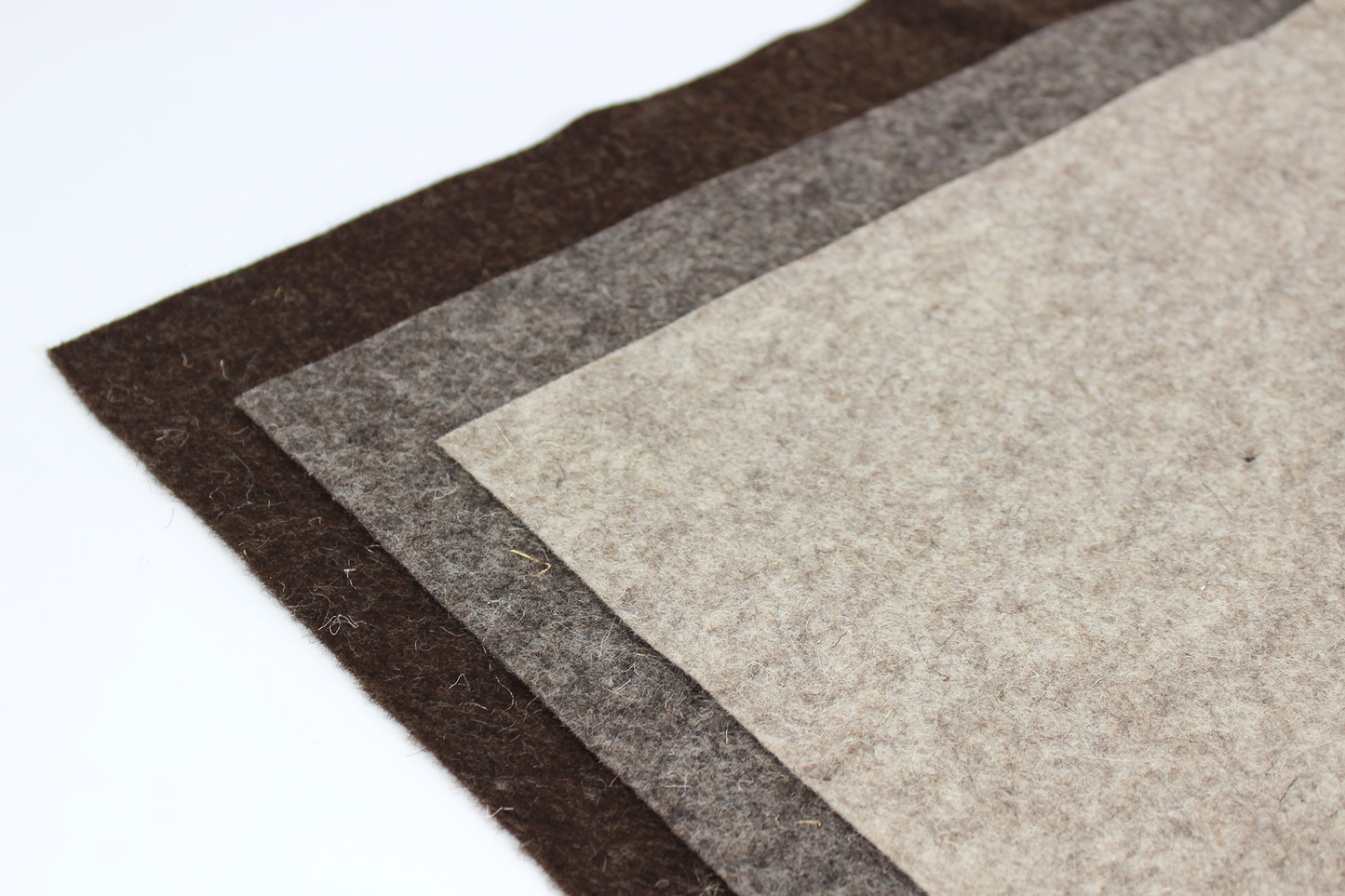 Bundle of Wool Felt 1 mm, 3 pcs. each 100 x 50 cm