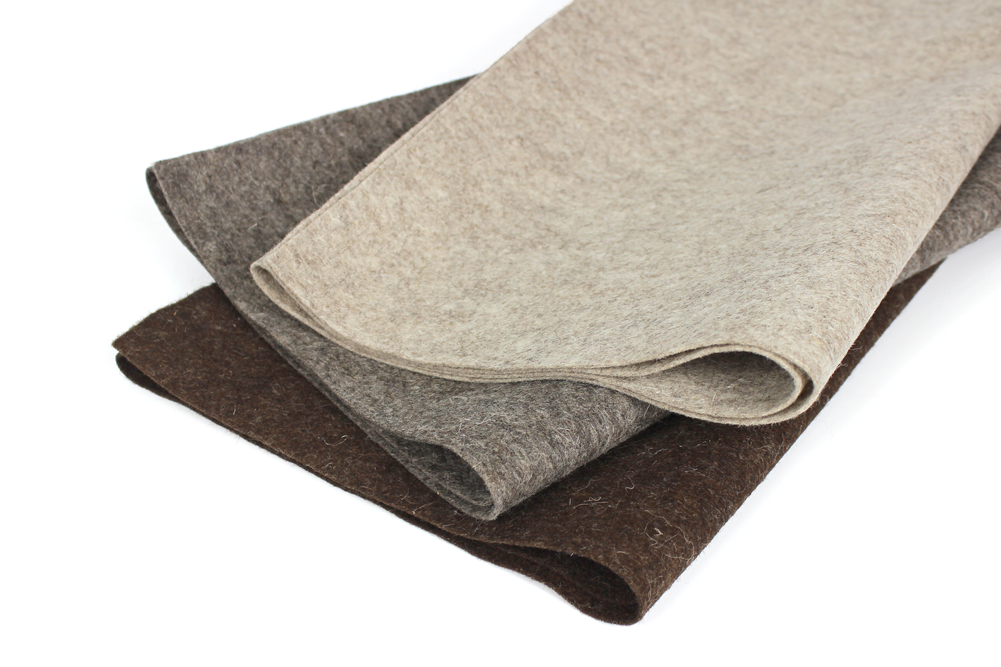 Bundle of Wool Felt 1 mm, 3 pcs. each 100 x 50 cm