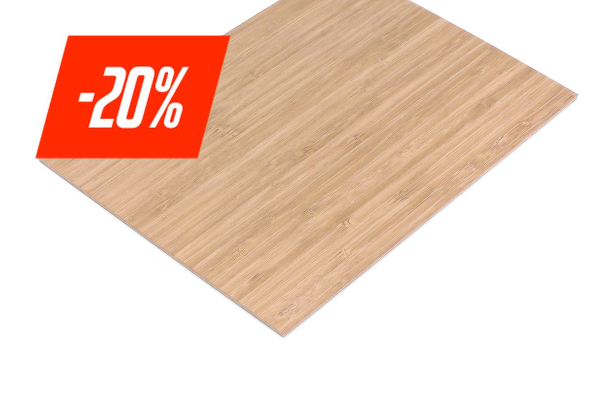 Bamboe multiplex 3.0 mm FSC 100% caramel - Lasersheets - sale 20%