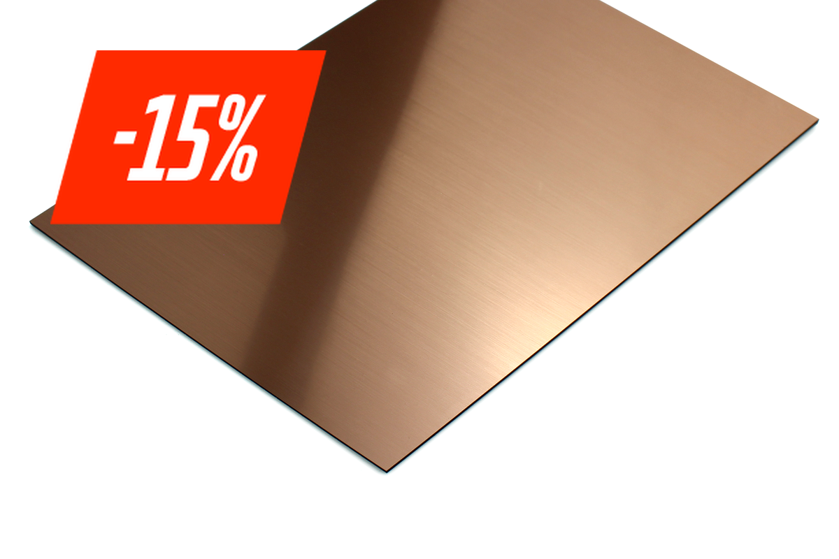 Economy graveerplaat 1.5 mm brons met zwarte kern - Lasersheets - sale 15%