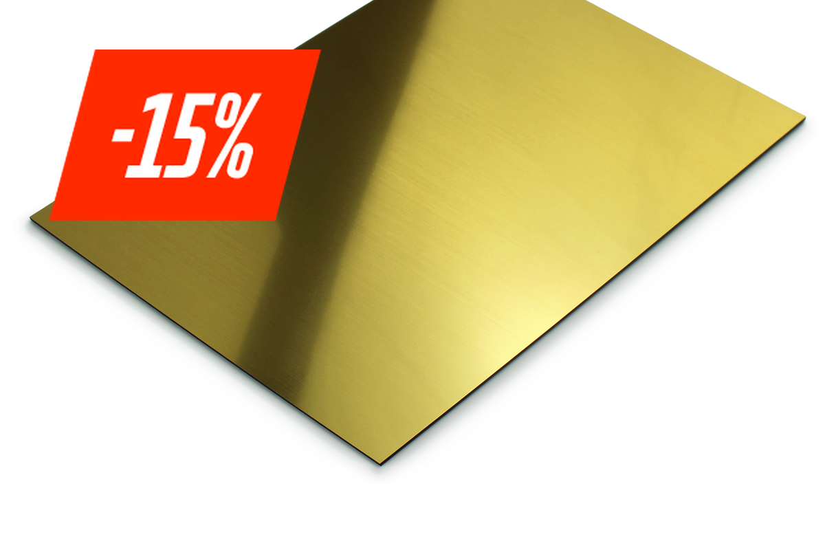 Economy graveerplaat 1.5 mm goud met zwarte kern - Lasersheets - sale 15%